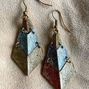 3 for $10 Silver and gold geometric earrings